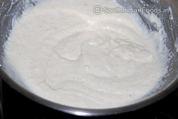 Add water make smooth rava idli batter, cover it and leave it for 2 hours.