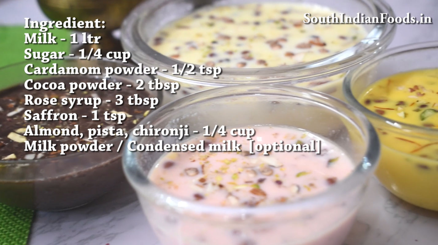 Basundi in 4 flavour