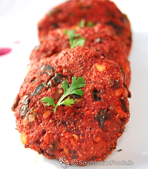 Beetroot chana dal vada