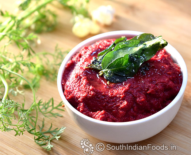 Beetroot coconut chutney