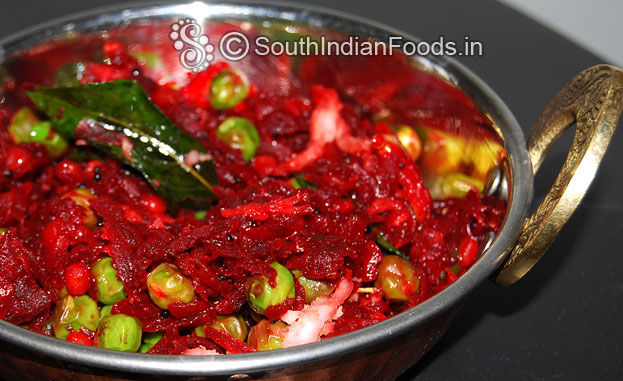 Beetroot pachai pattani Stir fry