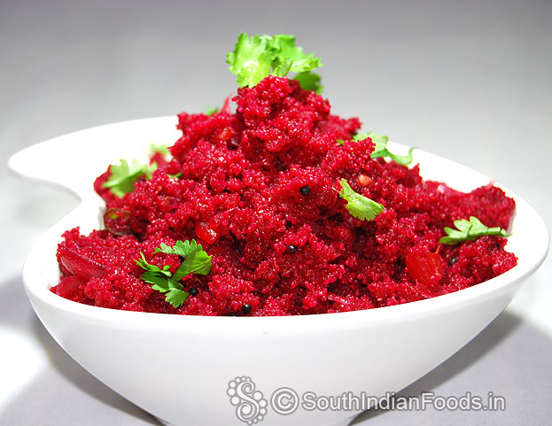 Beetroot rava upma