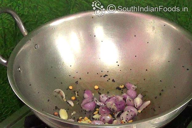 Add Onion, garlic saute