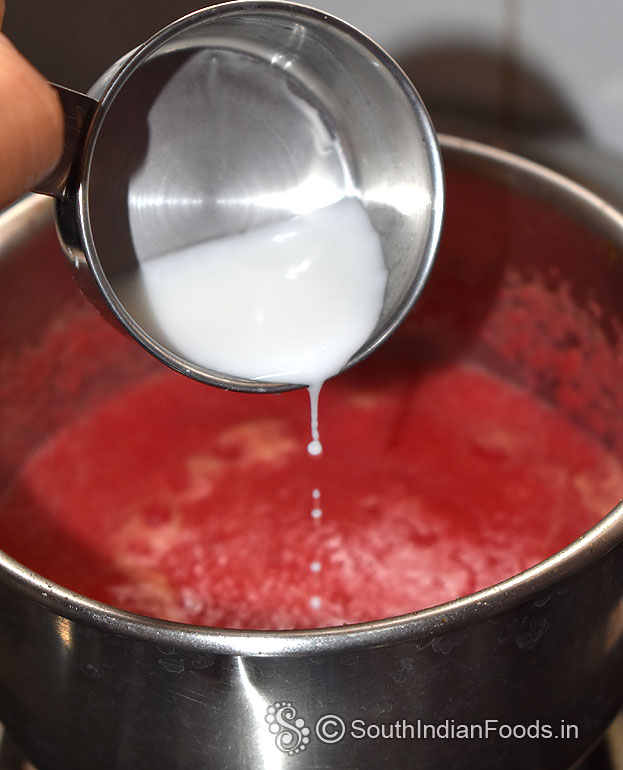 Add corn flour mixture, let it boil