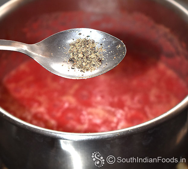 Add crushed peppercorns