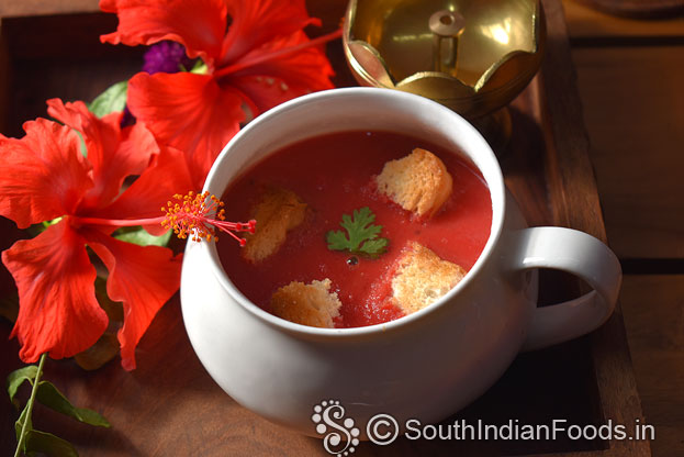Homemade beet soup