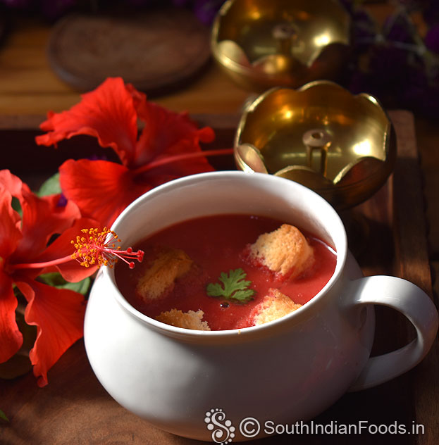 Beetroot soup without milk
