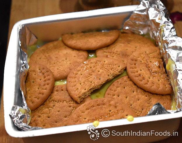 Add coffee dipped marie biscuits