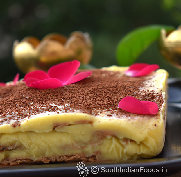 Layered custard cake