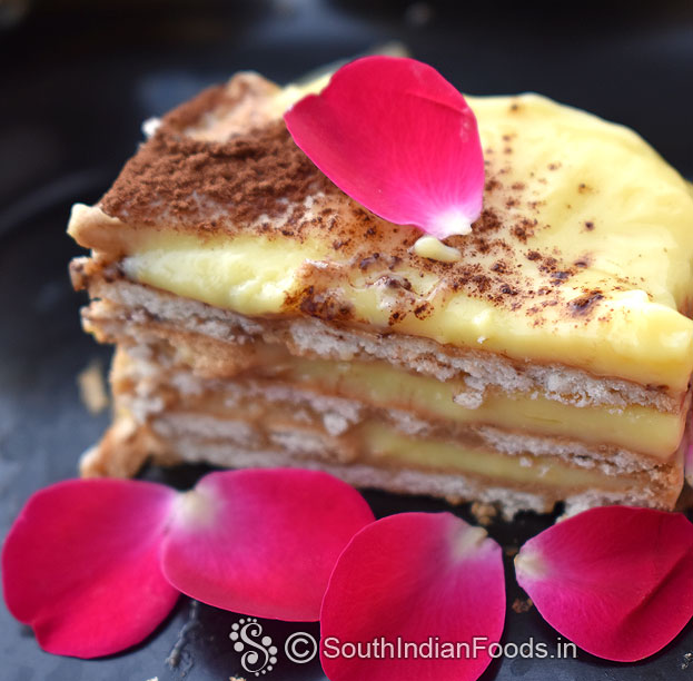 Instant biscuit custard layer cake