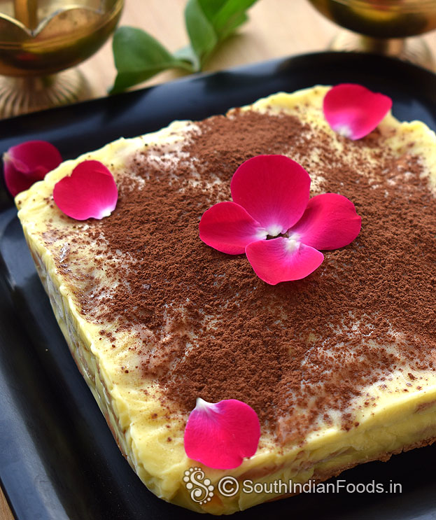 Biscuit custard pudding