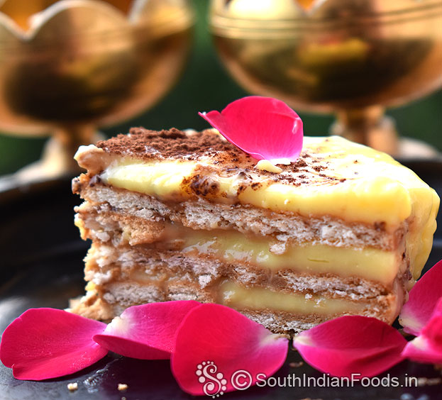 Coffee custard cake