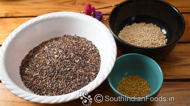 Black rice paniyaram step 1