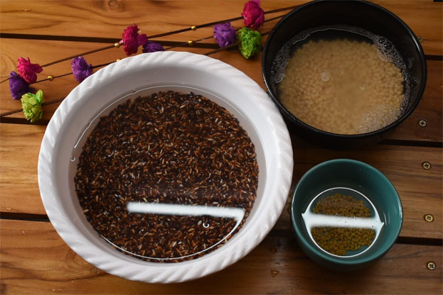 Black rice paniyaram step 2