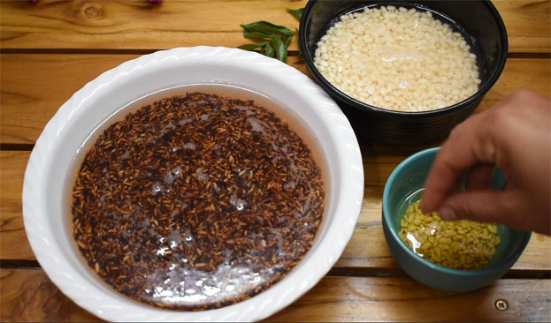 Black rice paniyaram step 3