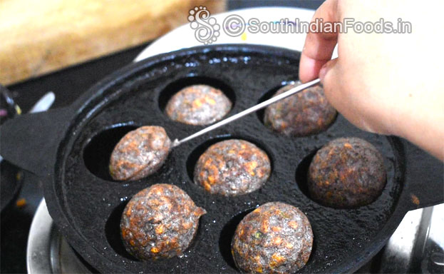 Black rice paniyaram step 19