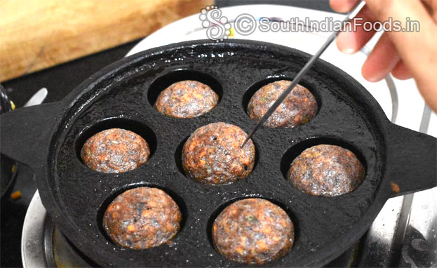 Black rice paniyaram step 20