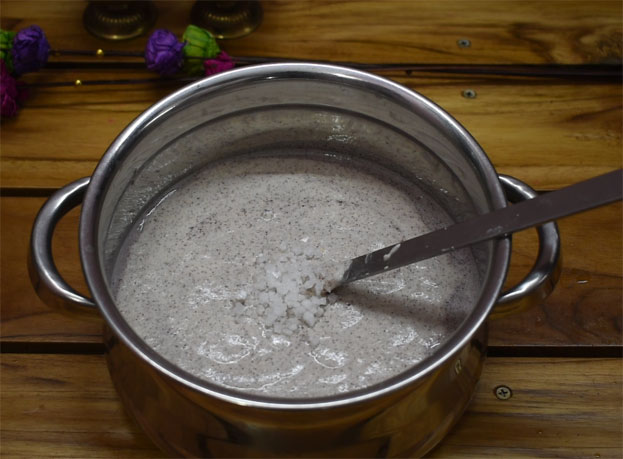 Black rice paniyaram step 9