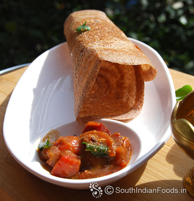 Perfect black rice dosa