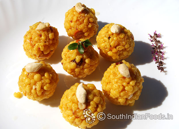 Boondi laddu is ready