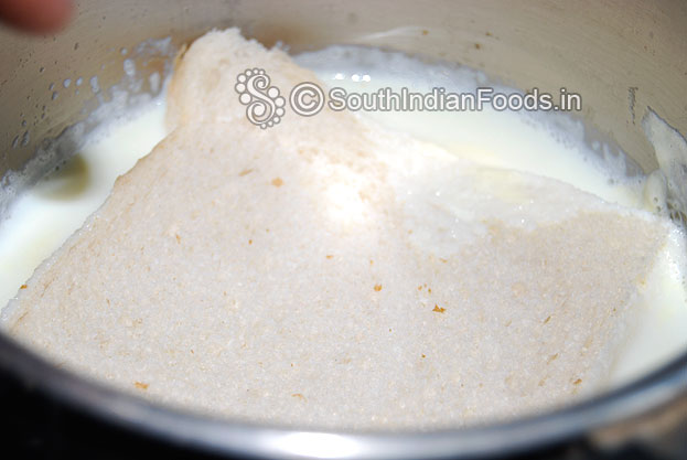 Dip each bread slices in milk