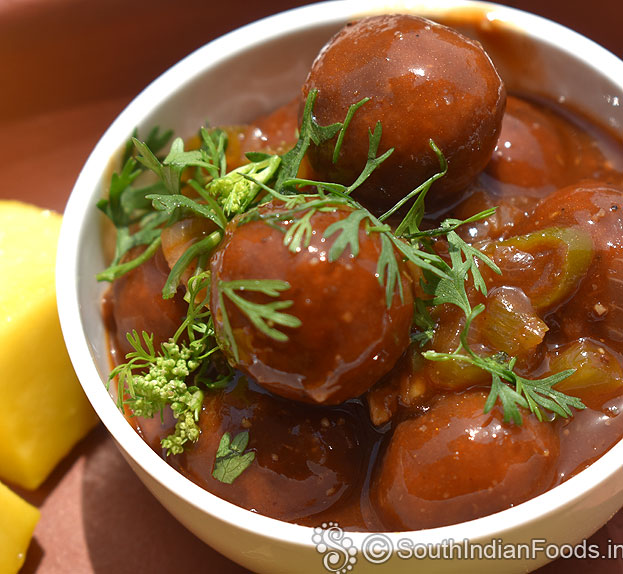 Brown bread manchurian balls