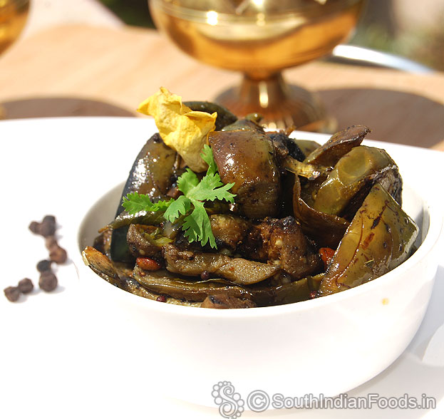 Brinjal pepper fry