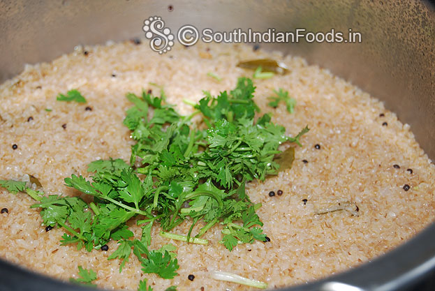 Add chopped corainder leaves