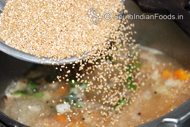 Add dry roasted rava mix well