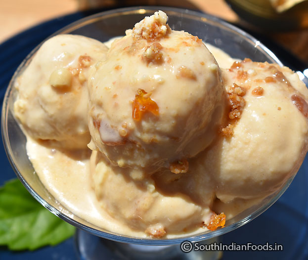 No churn butterscotch, creamy ice cream
