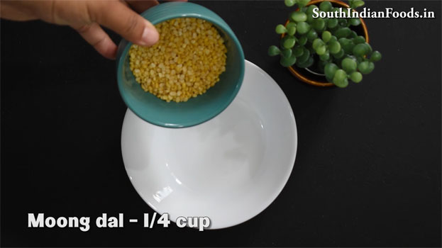 Cabbage moong dal poriyal step 2