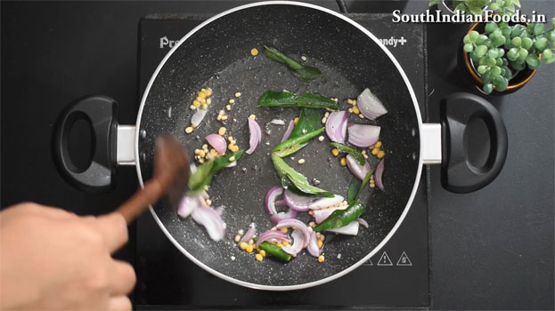 Cabbage moong dal poriyal step 11