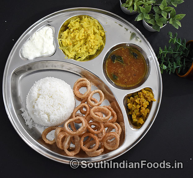 Cabbage moong dal poriyal step 27