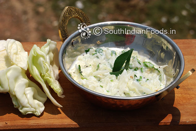 Cabbage pachadi