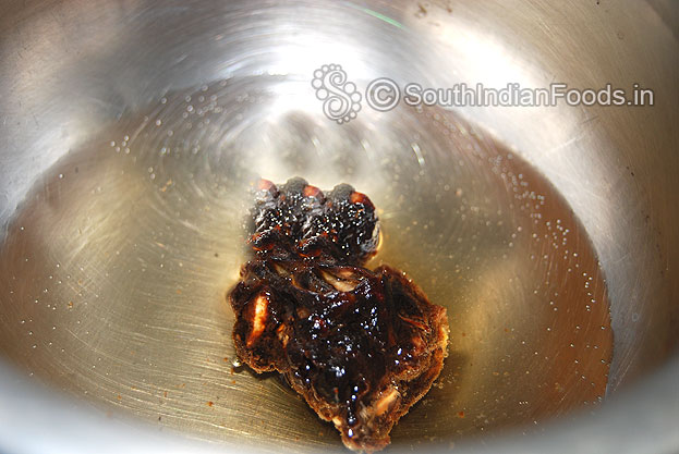 Soak tamarind in warm water for 5 min