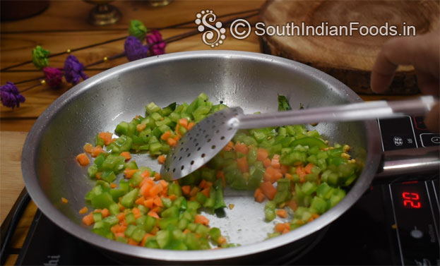 Capsicum carrot rice step 7