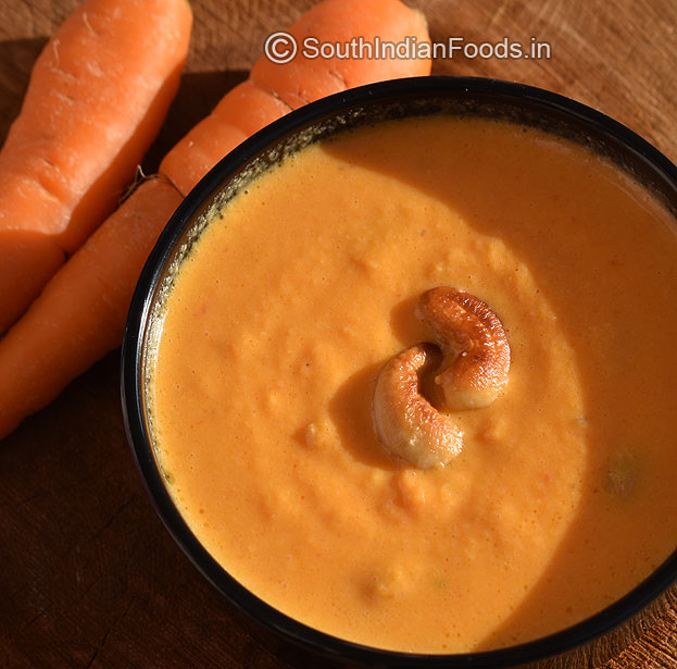 Delicious carrot badam kheer ready