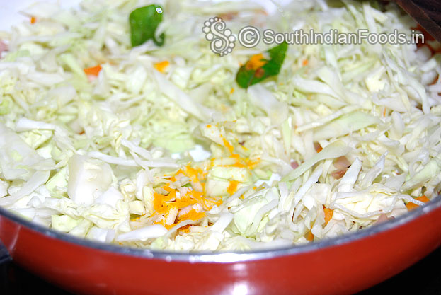 Add turmeric powder, salt mix well