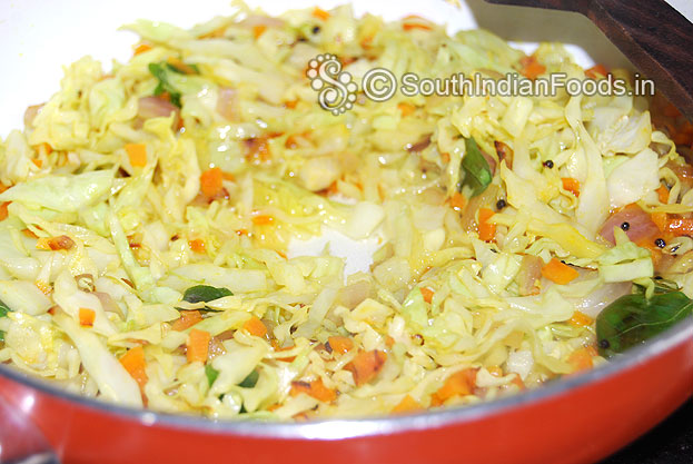 Add water, cover lid, cook till soft