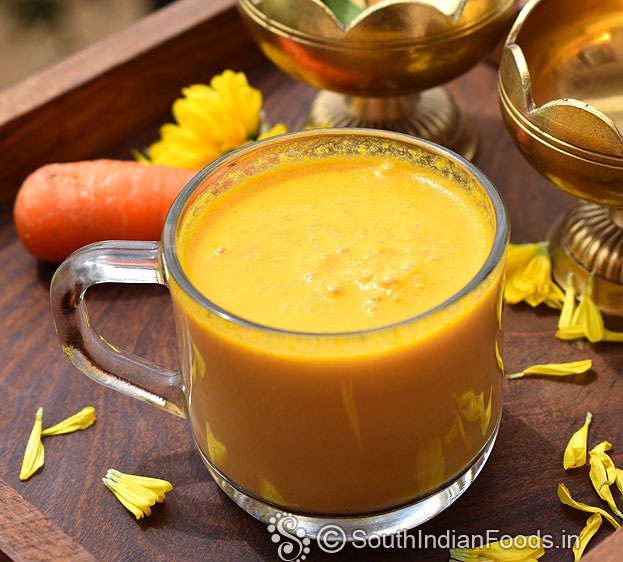 Carrot cardamom lassi
