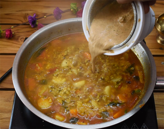 Carrot mullangi sambar step 12