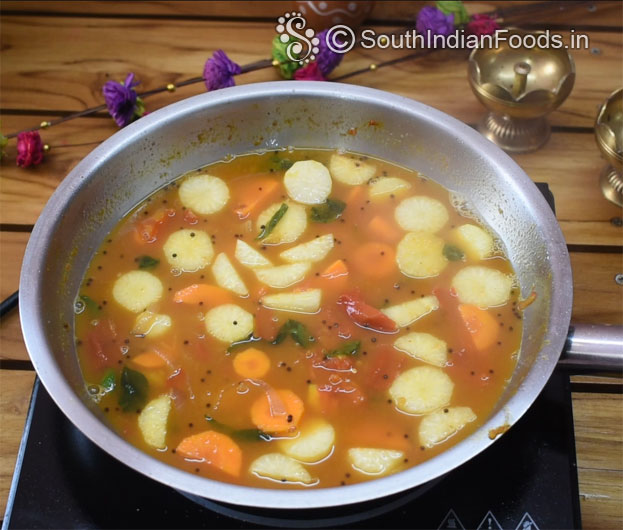 Carrot mullangi sambar step 7