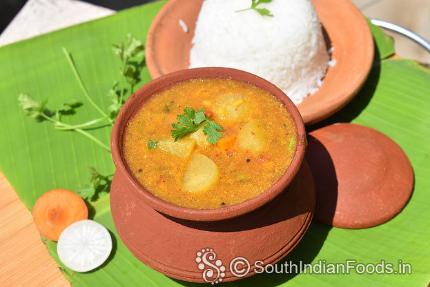 Perfect carrot mullangi sambar