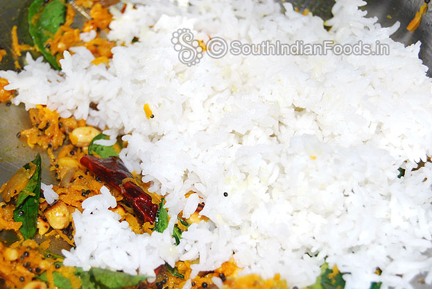 Add boiled rice