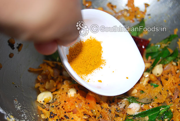 Add turmeric powder