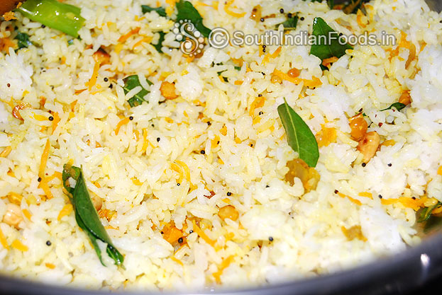 Mix well with out white rice