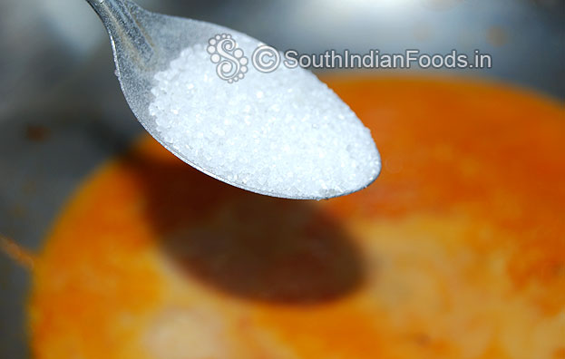 when boiling add sugar