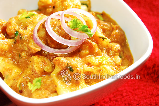 Cauliflower butter masala recipe