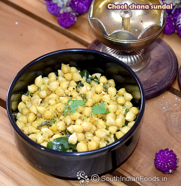 Chaat chana sundal ready