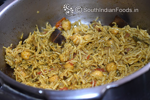 Perfect chole biryani ready
